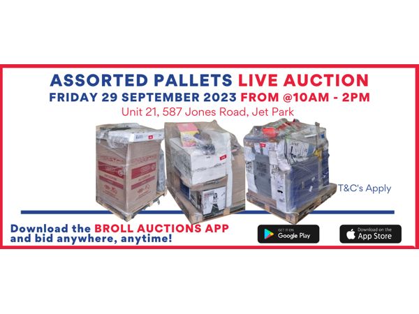 Assorted Pallet Live Auction 29th September 10 am